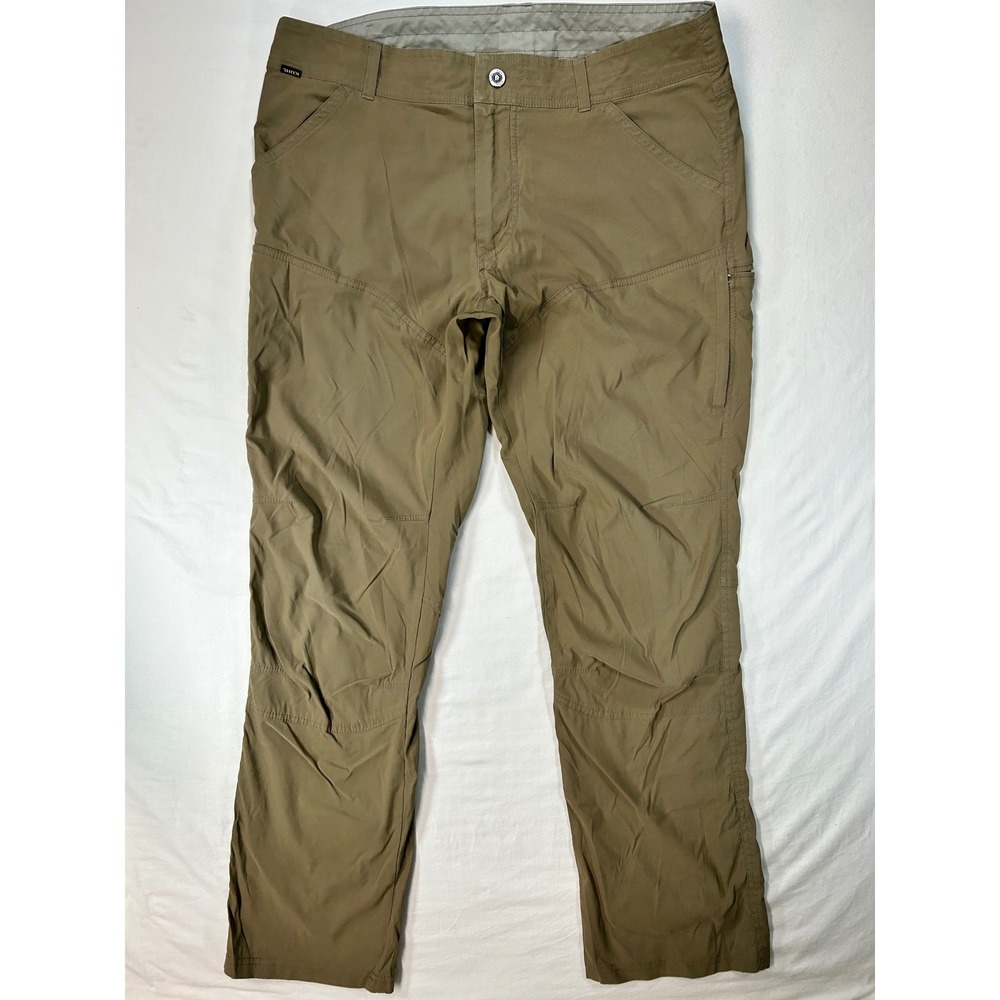 Kuhl Renegade Pants Mens 36x32 Khaki Outdoor Hiking Technical Stretch Trousers